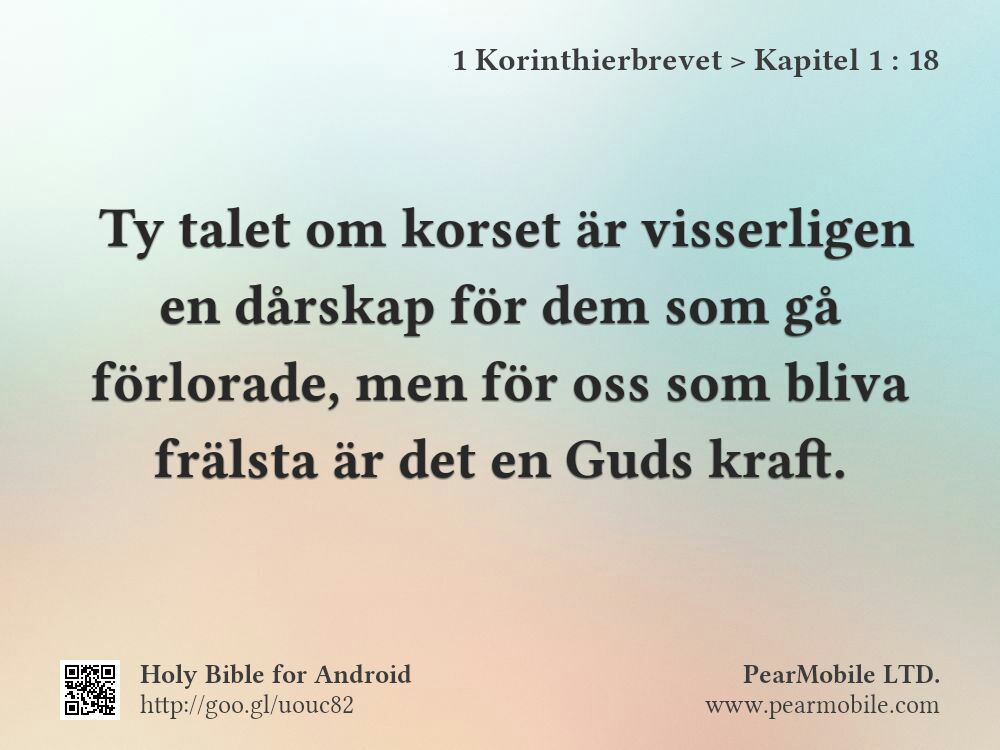 1 Korinthierbrevet, Kapitel 1:18